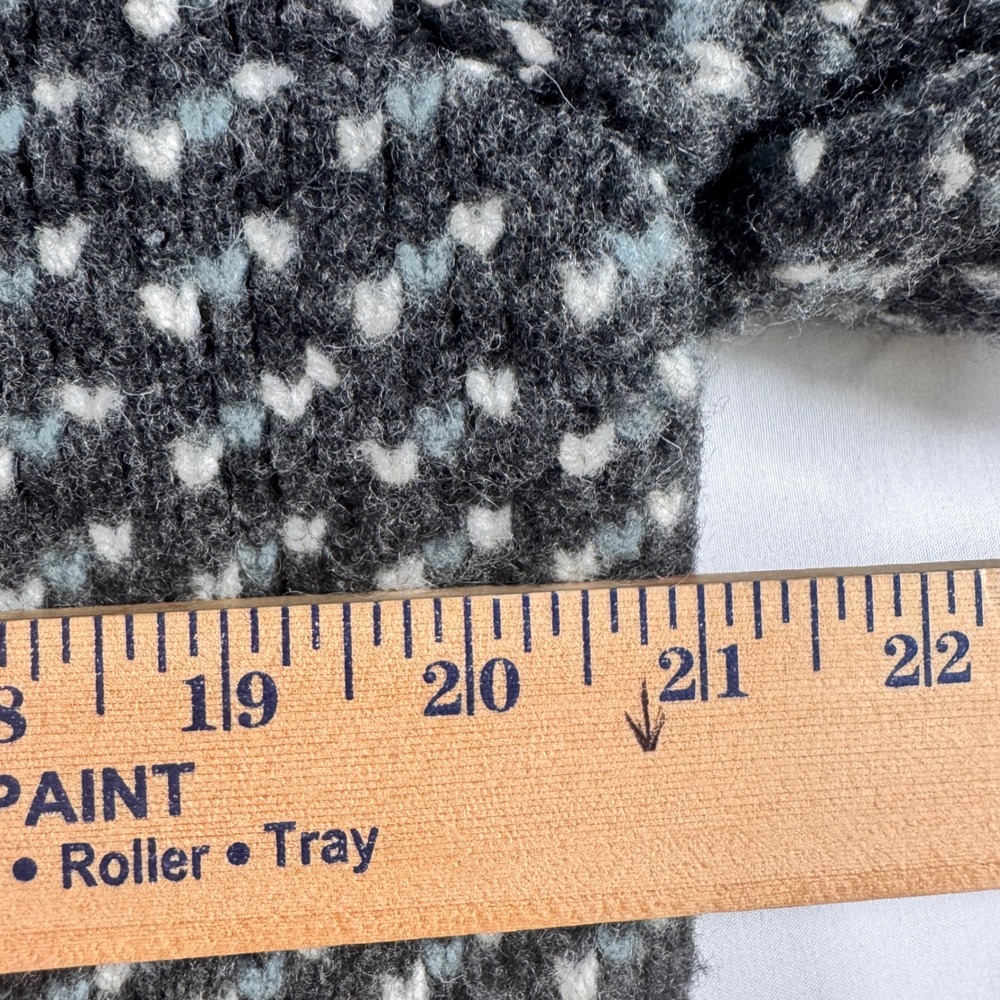 LL Bean Birdseye Heritage Sweater Mens Large Tall Grey Lambswool Wool Pullover - Picture 6 of 8